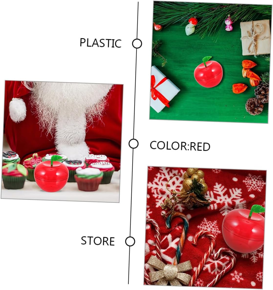 PLAFOPE 50pcs Christmas Candy Boxes Fruit-shaped Goody Containers for Treats Wedding Favors and Holiday Celebrations for Parties and Family Gatherings