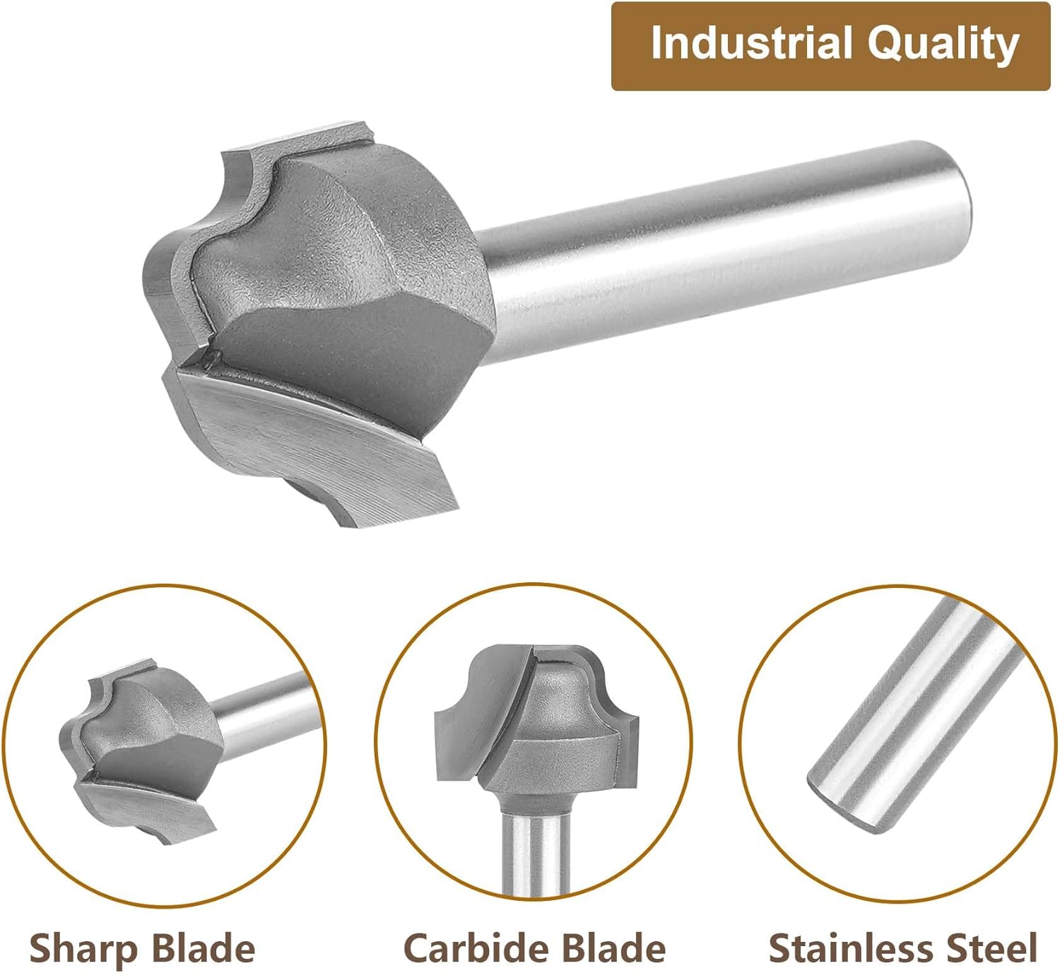 SpeTool 2-in-1 Juice Groove Router Jig & Juice Groove Router Bits 1/8" Radius 1/4" Shank