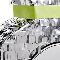 Vista 5 de Sparkle and Bash Forma de botella de tequila de piñata, pequeña, lámina plateada, 16.5 x 13 x 3 pulgadas, piñata para decoraciones de fiesta