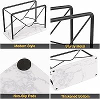 Vista 3 de Modern Mail Holder for Home Office, Metal Letter Organizer Sorter for Desk, Cutout Mail Envelope Design, Bill Filling Paper Document Rack, Envelope