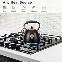 Vista 2 de Tetera - Teteras de 2.9 Cuartos para Estufa con Silbato, Tetera Silbante de Acero Inoxidable, Teteras para Estufa, Tetera con Silbato