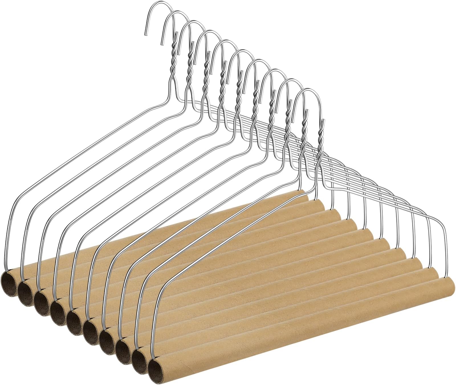 10 Sets Heavy Duty 18" Drapery Hangers with Strong 10.5 Gauge Alloy Steel Wire for Heavy Items