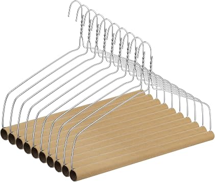 Didaey 10 Sets Heavy Duty 18" Drapery Hangers with Strong 10.5 Gauge Alloy Steel Wire for Heavy Items Silver