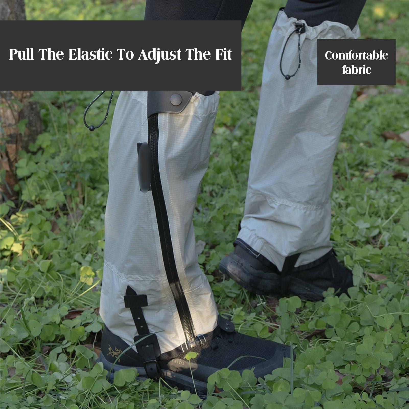 1 Paire De Guêtres De Jambe, Guêtres De Bottes De Neige Réglables avec Sangle Inférieure Épaisse Remplaçable