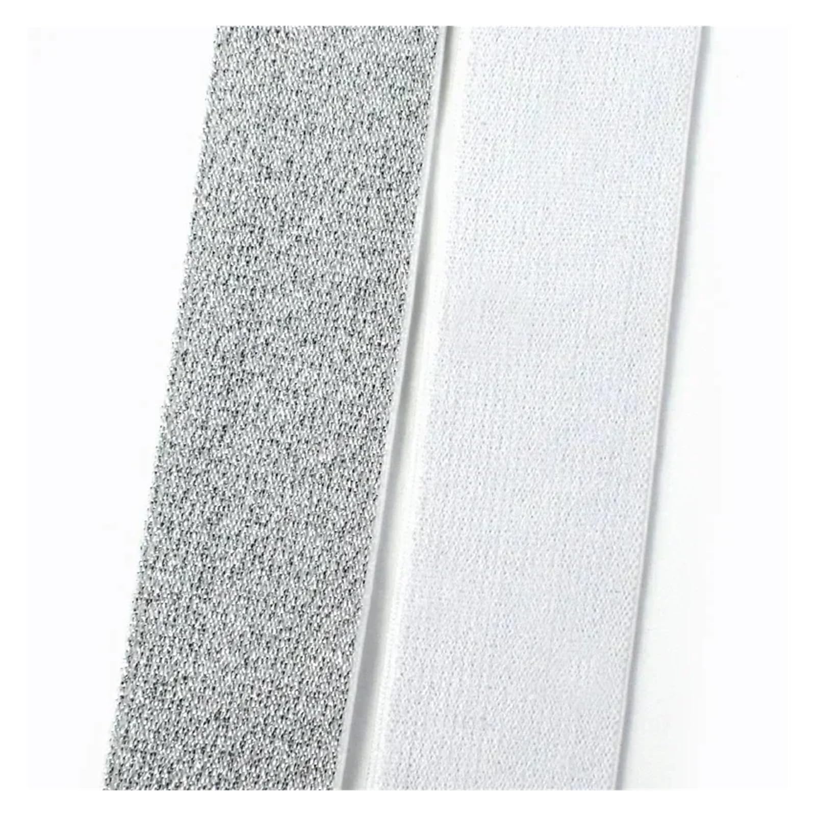 10 metrów 25-40mm kolor brokatu nylonowa elastyczna opaska chusta do paska Decor taśma rozciągliwa spodnie w pasie opaski gumowe akcesoria do szycia(WhiteSilver,40mm)