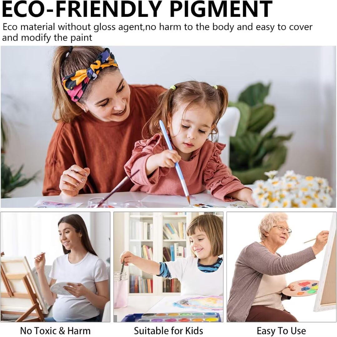 Colorare con i Numeri Adulti Dipingere per Rilassarsi, Contiene una Tavola Prestampata e un Tracciato che Guida l'Attività, Hobby per Adulti e Ragazzi - Misure Tavola 70x95cm Case Autunno 1-X
