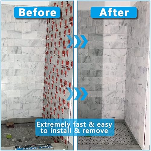 Miniatura 6 de 400 piezas de cuñas reutilizables para sistema de nivelación de azulejos, adecuadas para espaciadores de 18 pulgadas, espaciadores de 116 pulgadas,