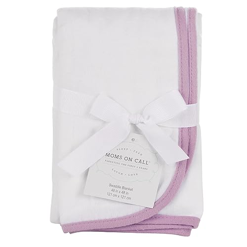 Moms on Call Baby Swaddle 0-3 Months Newborn, Essential Swaddle Blanket 48X48 Cotton (English Rose)