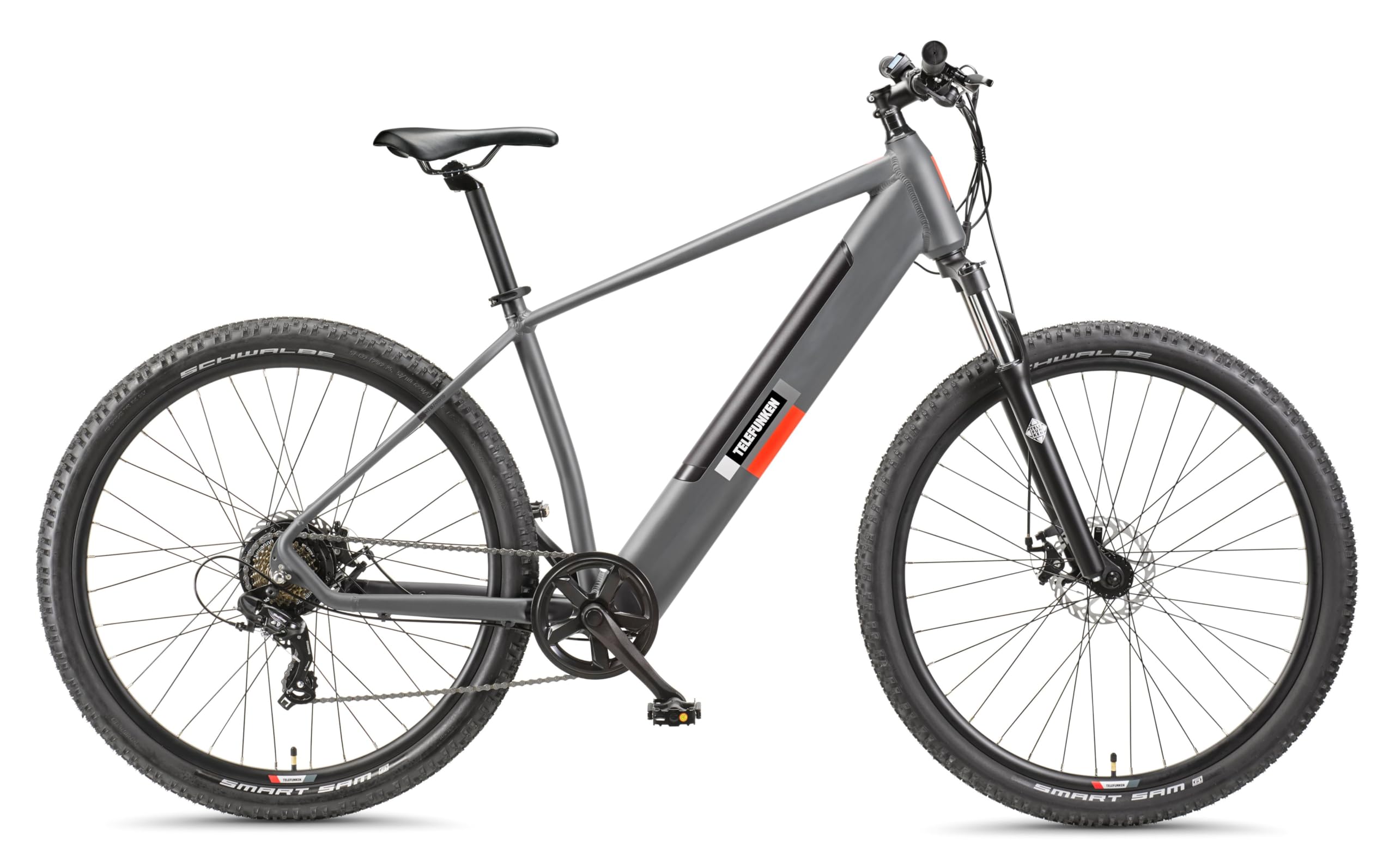 TELEFUNKEN E-Bike Mountainbike 29 Zoll für Herren und Damen | Elektrofahrrad mit 250W Hinterradmotor & 468 Wh Akku | 7-Gang Kettenschaltung | Scheibenbremsen | MTB Hardtail Pedelec