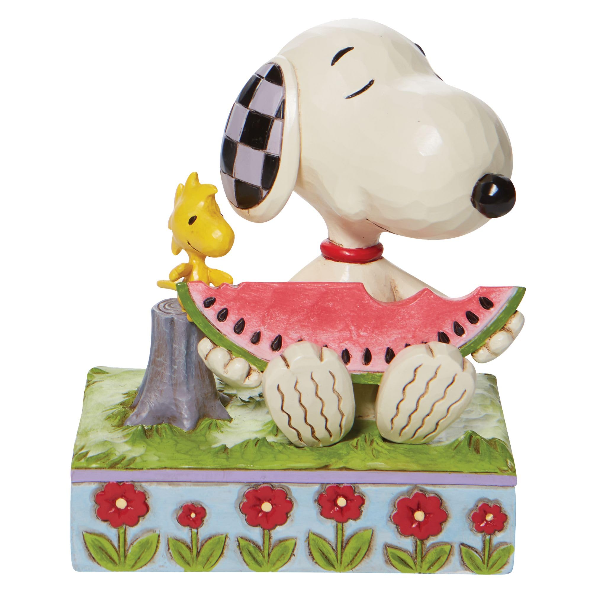 Enesco Peanuts by Jim Shore JSPEA Snoopy Watermelon Figurine, 4.625 Inch