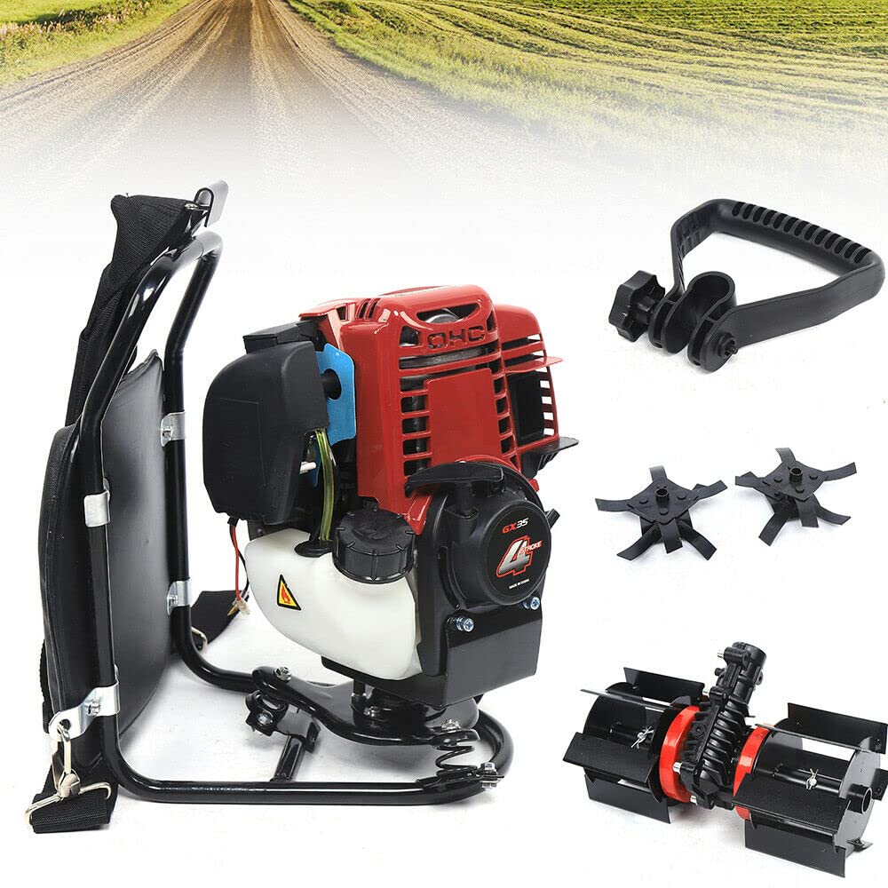 Desbrozadora de gasolina, 3 en 1 Multitool Trimmer 4 tiempos Profesional Traserable Desbrozadora Desbrozadora para Desbrozadora Desbrozadora para Desbrozadora para Deshierbe Cosecha Es
