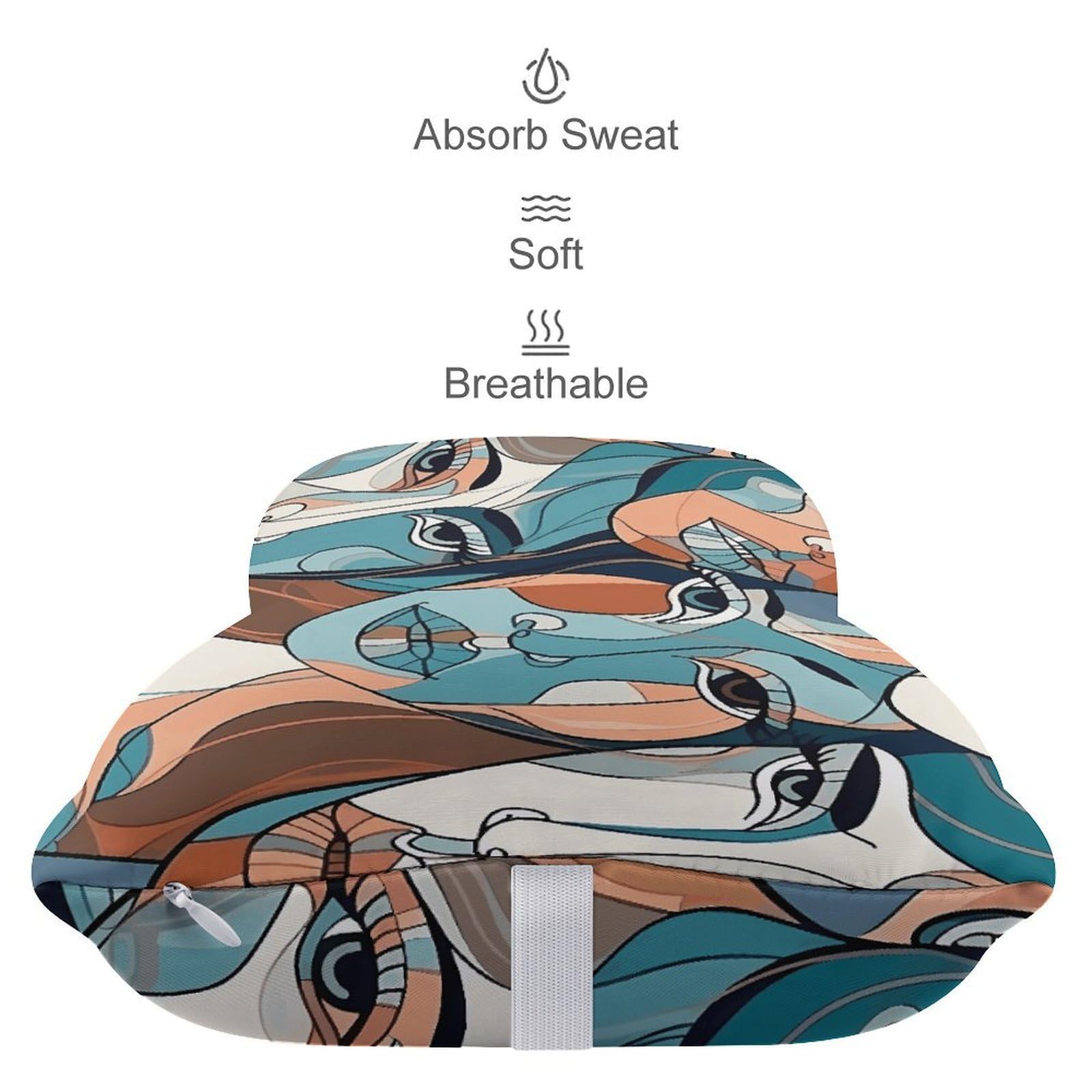 Almohada de líneas suaves, núcleo de almohada de espuma viscoelástica, cojín, proporciona apoyo para el cuello, almohadas de coche para viajes y oficinas en casa.