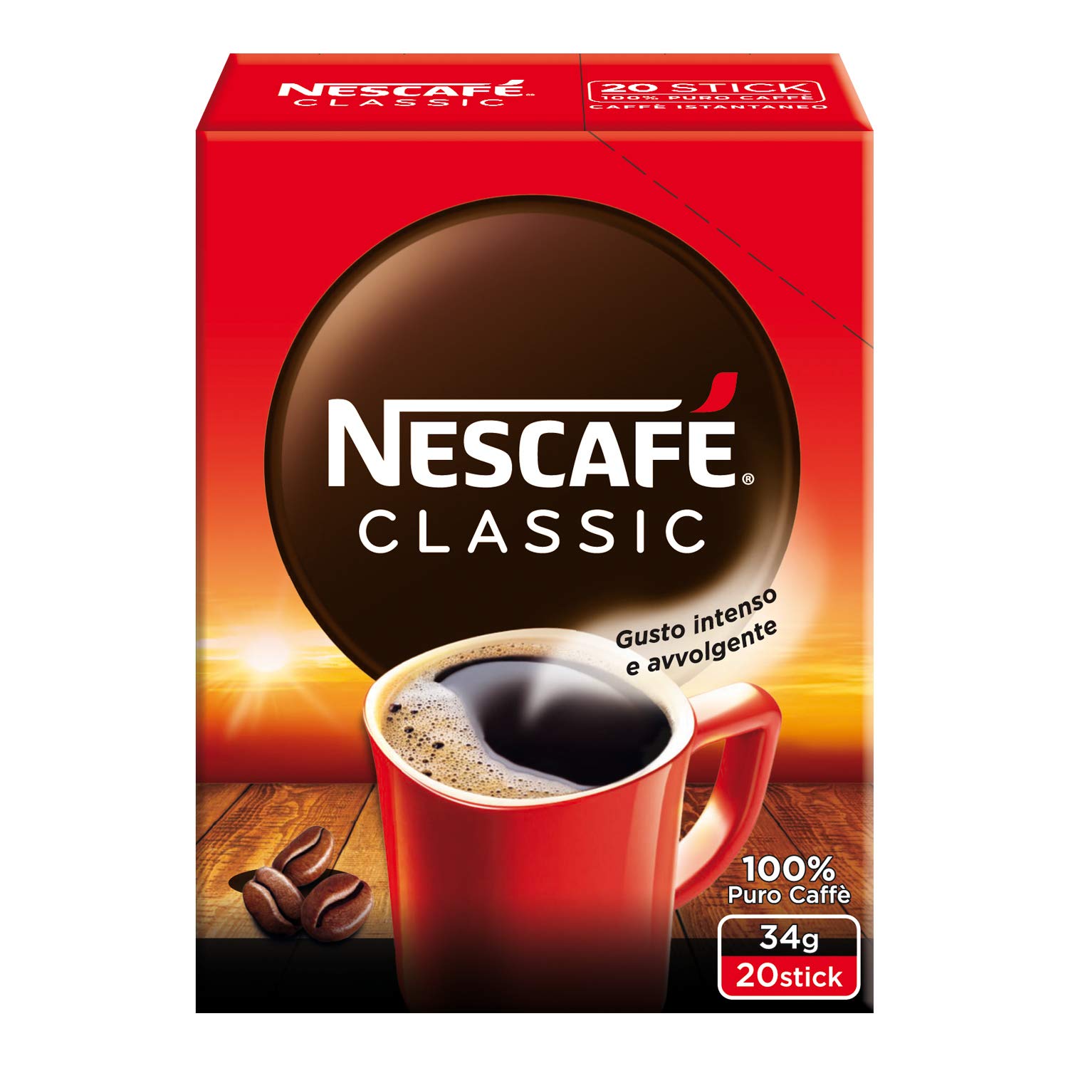 NESCAFÉ CLASSIC Caffè Solubile in Bustine Confezione da 12 Astucci (240 Bustine)