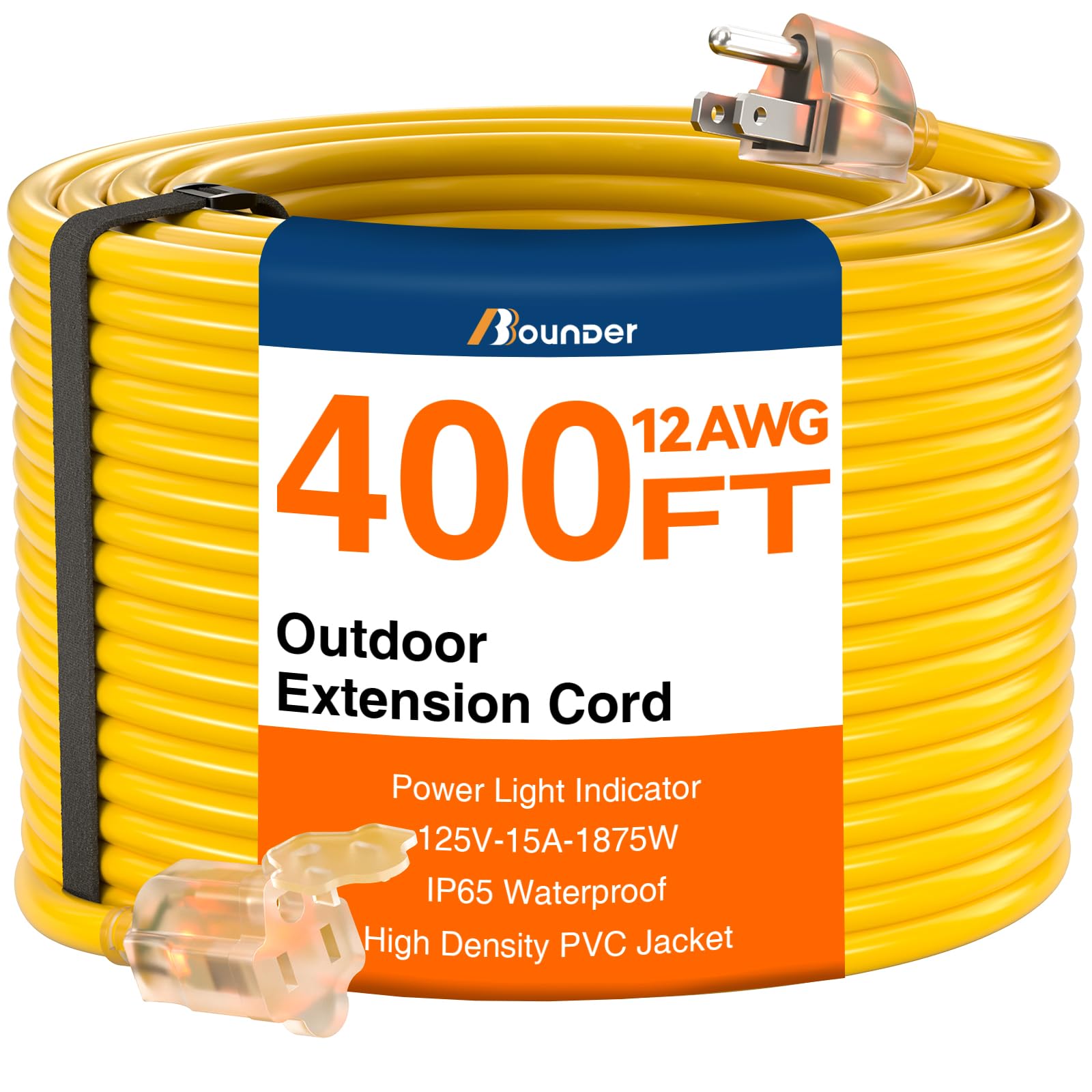 BBOUNDER 400 FT Super Size Outdoor Extension Cord Waterproof, 12/3 SJTW