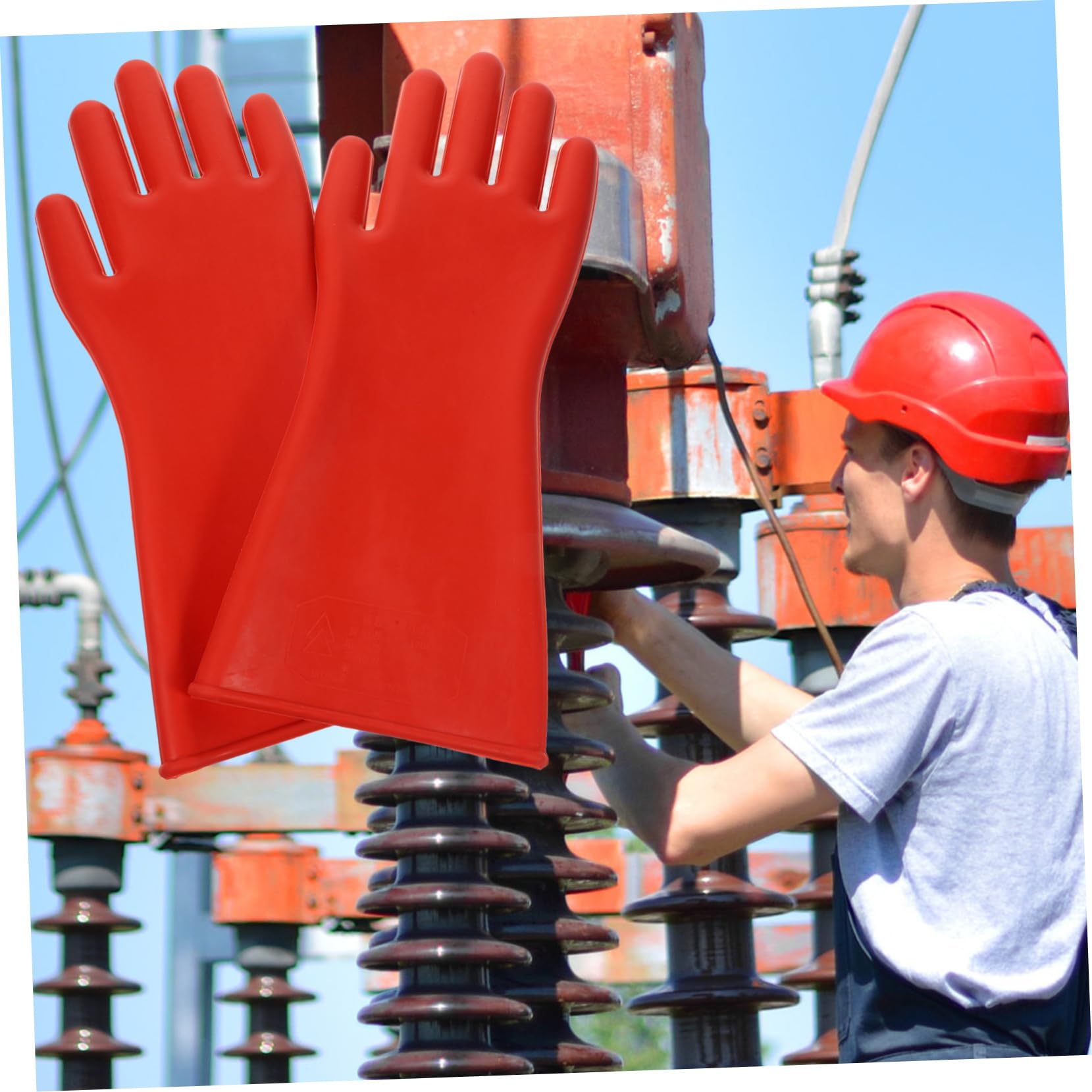 DOITOOL Guantes Aislantes Eléctricos Para Trabajo Industrial Guantes De Protección De Alta Tensión Ergonómicos