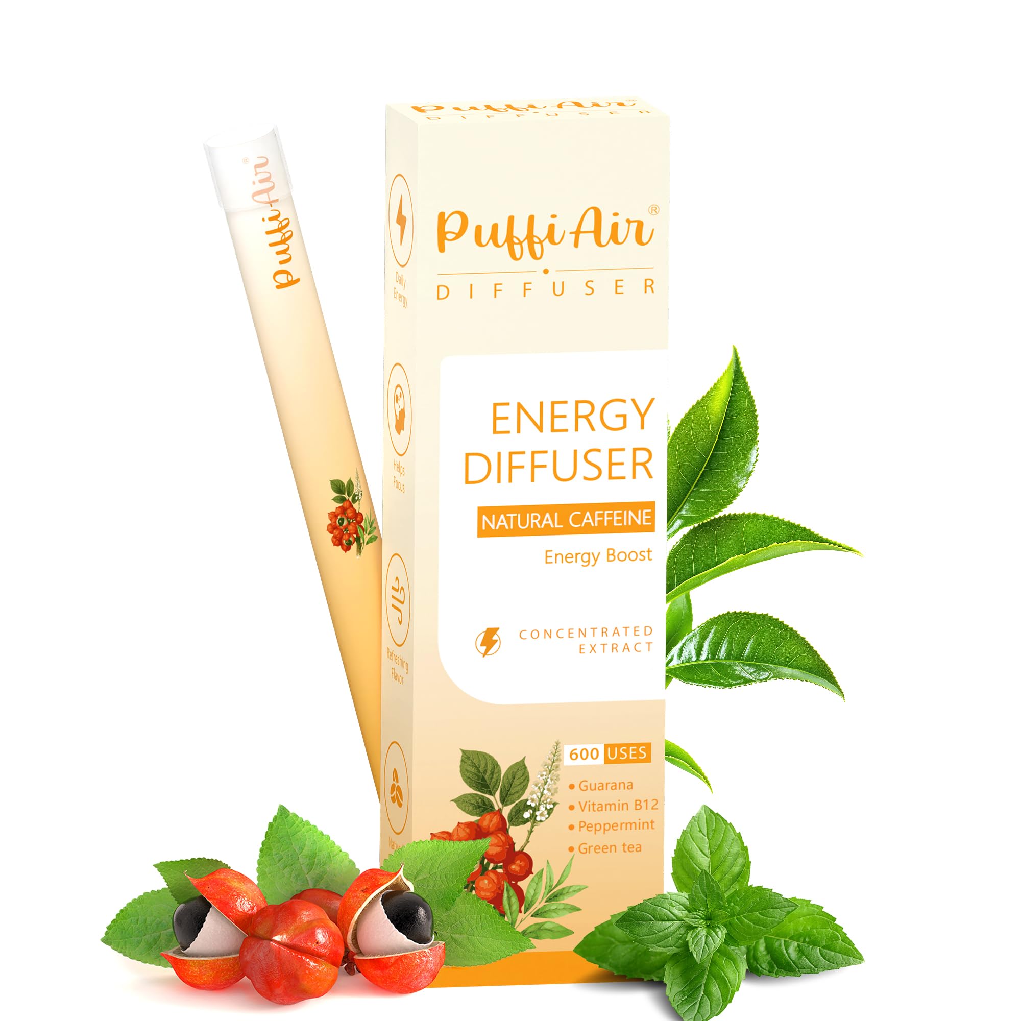 elfbar elfa master akku Puffiair Herbal Diffuser Pen, Energy Diffuser, Guarana Flavoured Air  Inhaler, 12 Cm No Nicotine Inhaler with Guarana & Caffeine Extract, 600  Uses : Amazon.ie: Health & Household