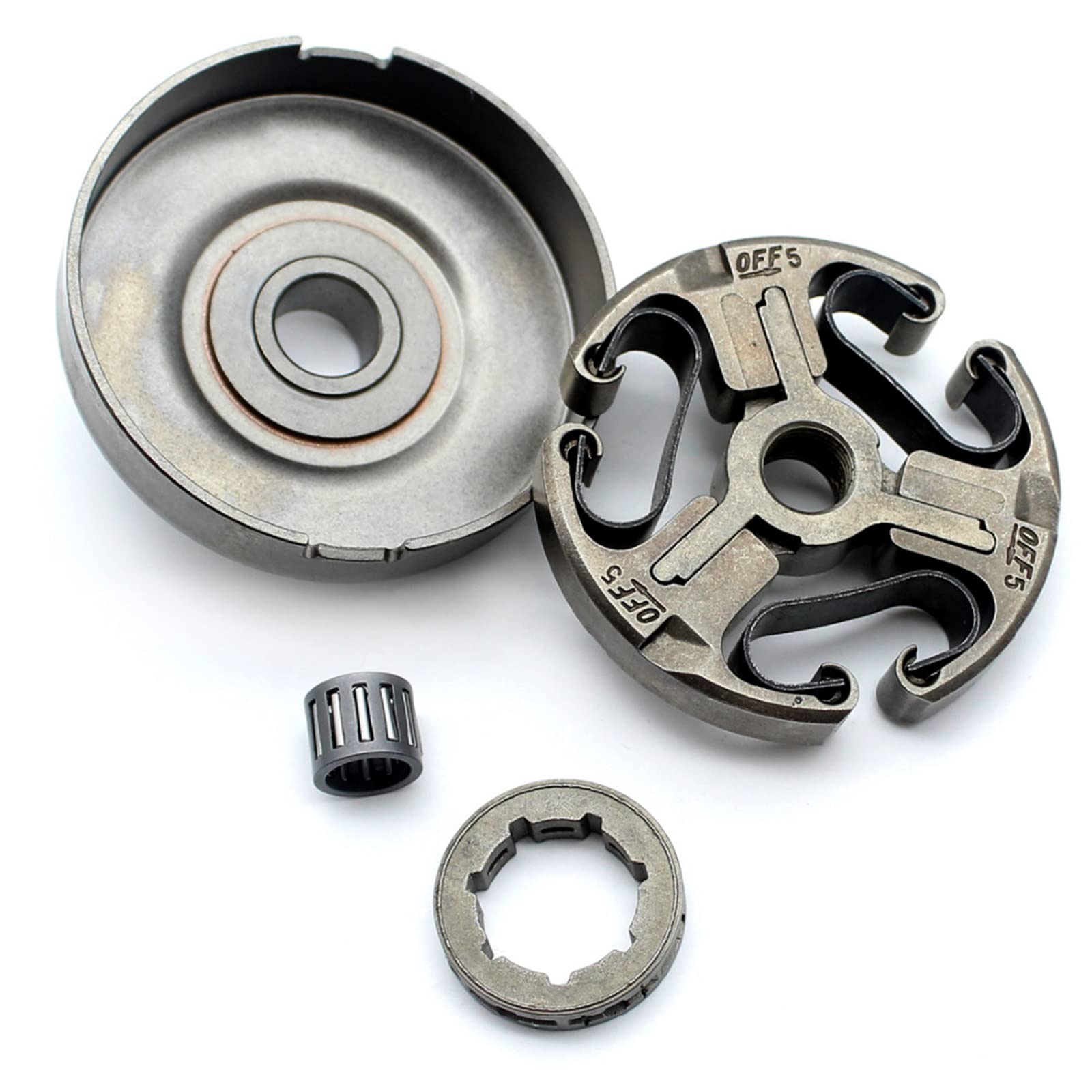 Tambor de Embrague con Kit de piñón de llanta de 3/8 "-7T Apto for Husqvarna 362 365 371 372 372XP 570 575 Reemplazo de Motosierra 503744401 Parte