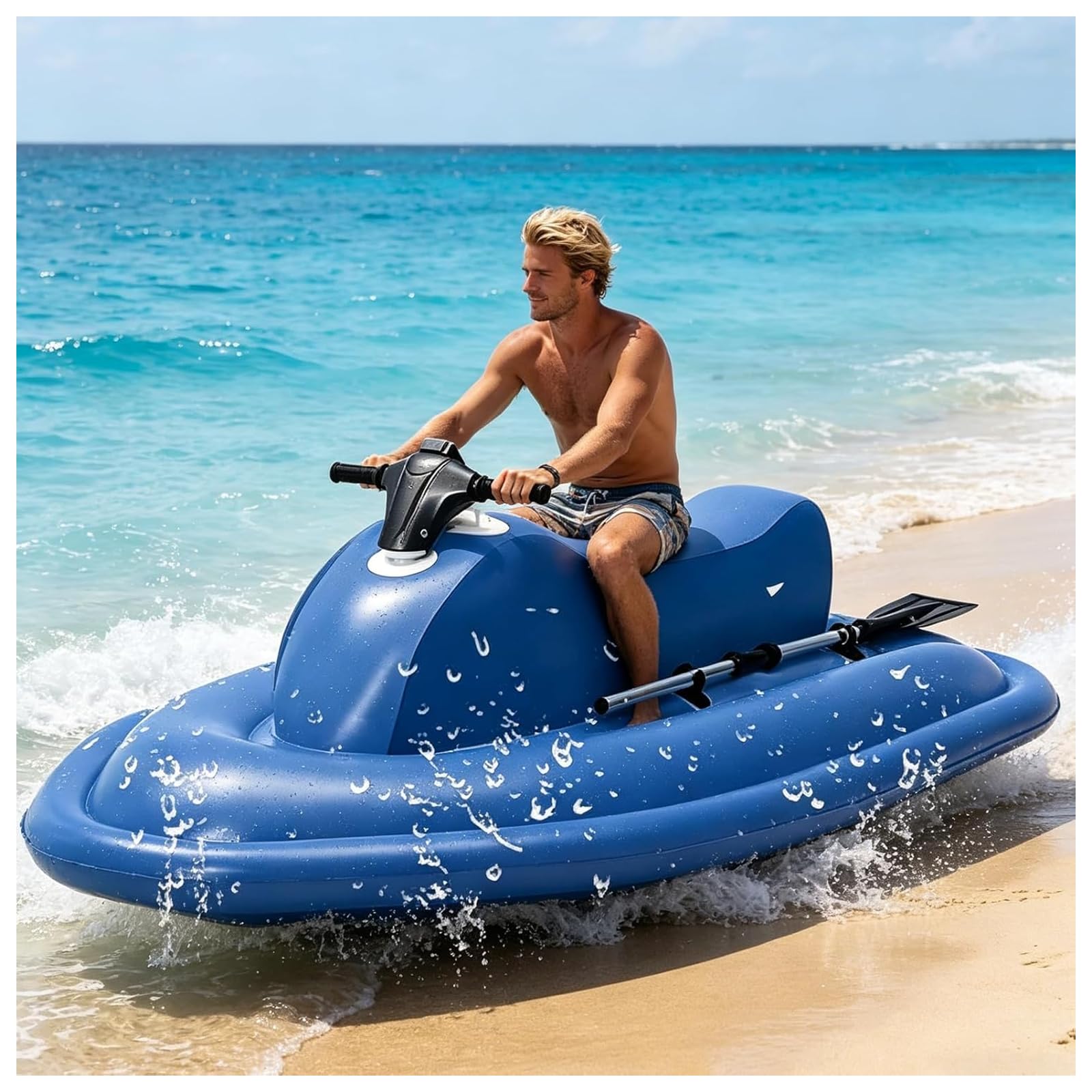 ZHENYUWANG Electric Inflatable Boats, Jet Boats, Electric Surfboards, 1-2 Person Jet Skis, Suitable For Diving, Swimming, Kayaking, Etc. 700W/16Ah
