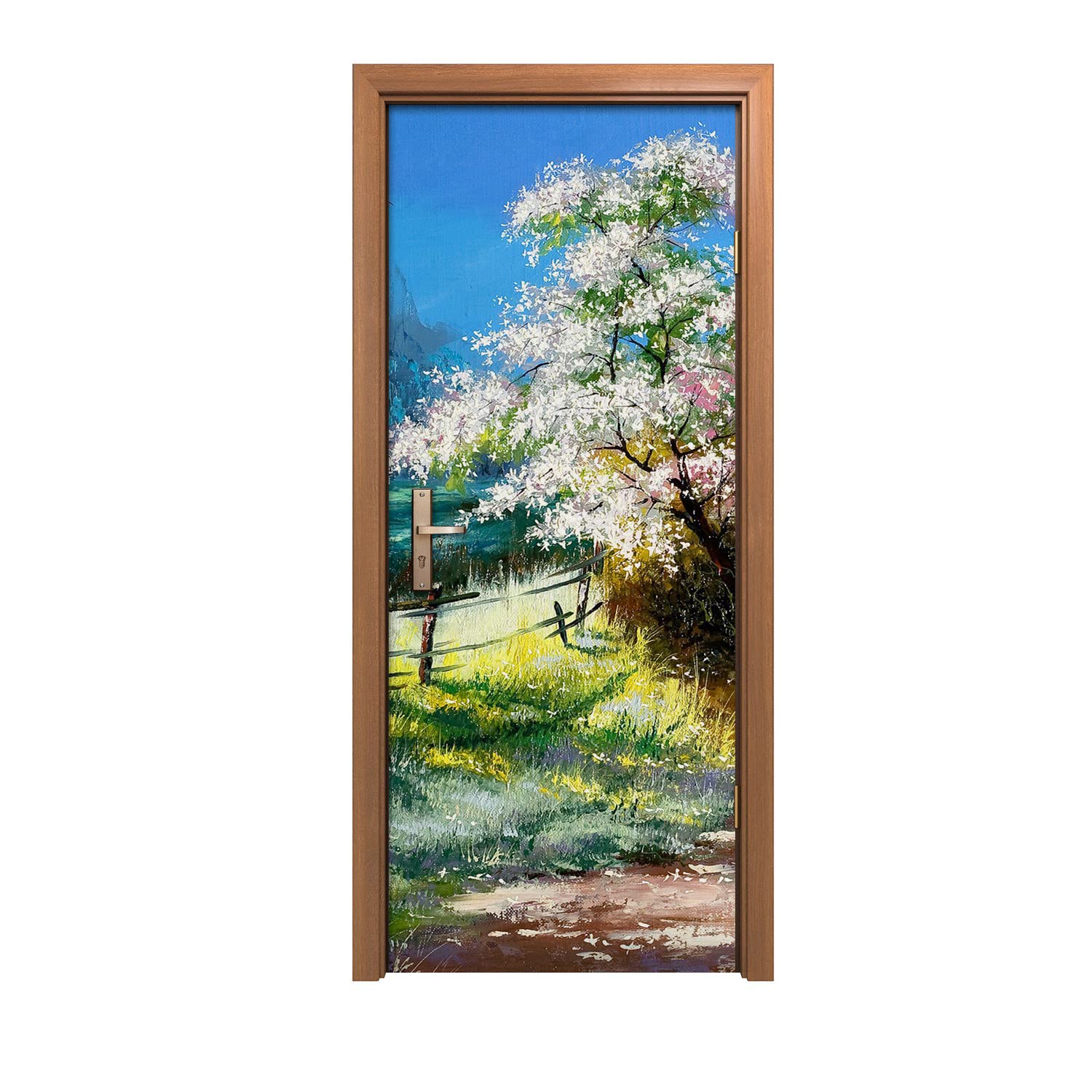 Autocollant de porte lavable 90x200cm pour rénovation murale