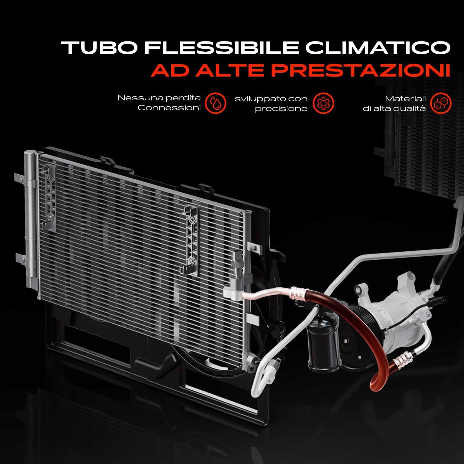 Frankberg Tubo di Carica Refrigerante Compatibile con Fiesta V JD JH 1.4 TDCi Fusion JU 1.4 TDCi Replace# 1315746,1477376