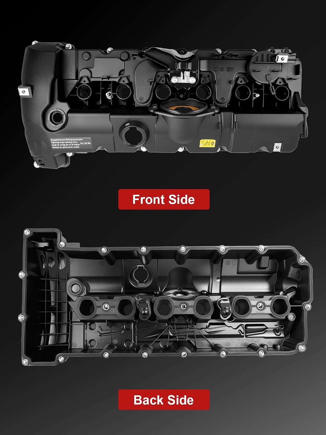 N52 Engine Valve Cover Kit Compatible with 128i 323i 328i 528i X5 X3 Z4 125i 130i 525i 530i 2.5L 3.0L with Oil Filler Cap and Gasket and Bolts Replace 11127552281
