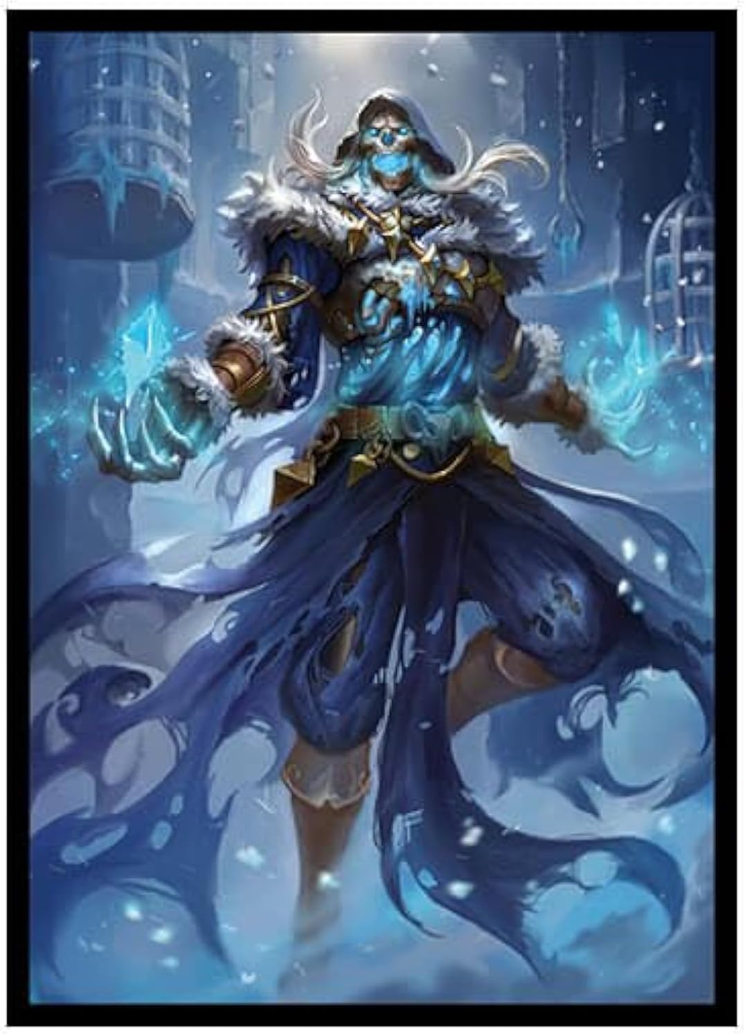- Rimecage - The Risen Cold - 100 Smooth Matte TCG Trading Card Sleeves - Fits Magic MTG Commander Pokemon and Other Card Games - Playing Card Sleeves