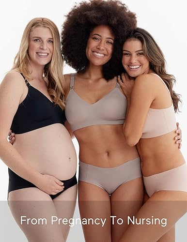 Vista 7 de Momcozy YN21 - Brasier de lactancia para lactancia materna, sin costuras, ultra cómodo, forma natural, bralette para dormir durante el embarazo