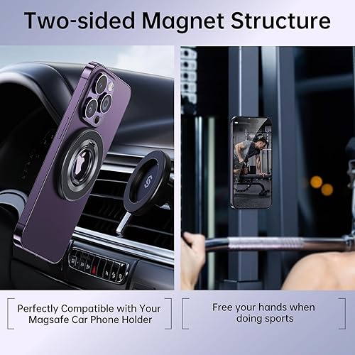 Miniatura 5 de Syncwire Soporte magnético de anillo de teléfono para MagSafe, soporte de agarre de dedo con imán de dos caras MagSafe Soporte de coche compatible