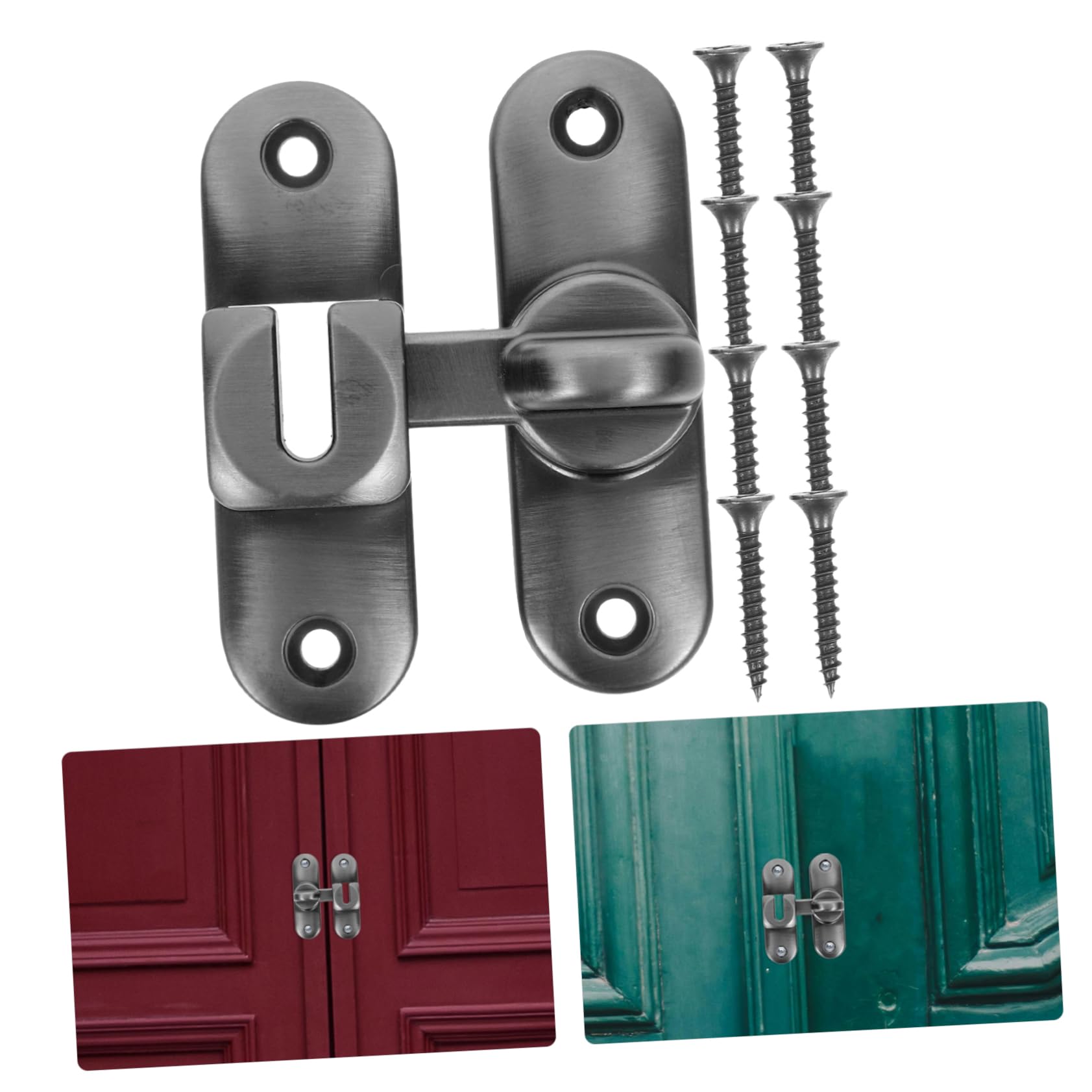 DOITOOL 5 juegos Pestillo para Puertas Correderas Inoxidable Resistente Cerrojo Deslizante con Instalación Cierre Seguro para Interiores y Exteriores con Tornillos Incluido