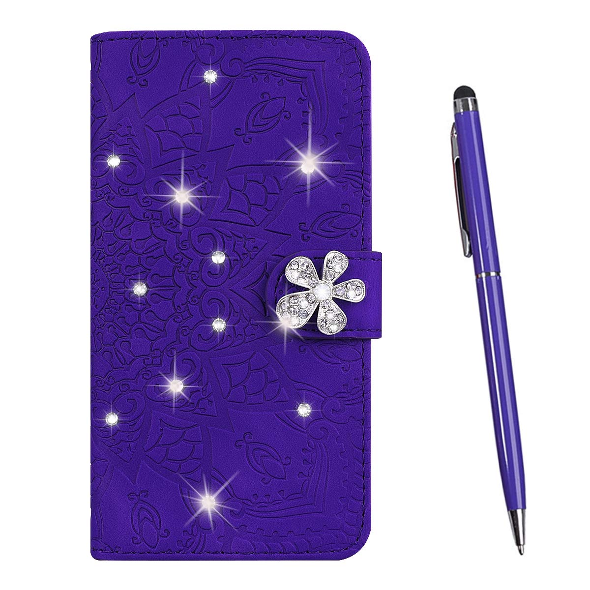 Coque Portefeuille Magnétique Violette Pour Huawei P20 – Protection Complète Et Style Premium