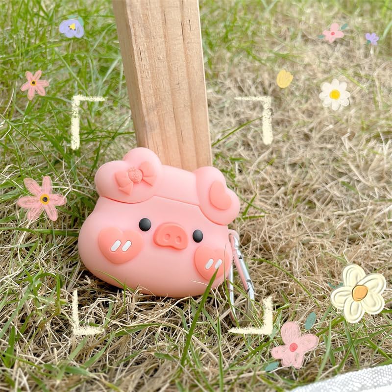 Miniatura 6 de FirstCorn Adorable diseño de funda para Apple AirPods Pro (2 generación) 2022 de dibujos animados linda funda de silicona, funda anticaídas, soporte