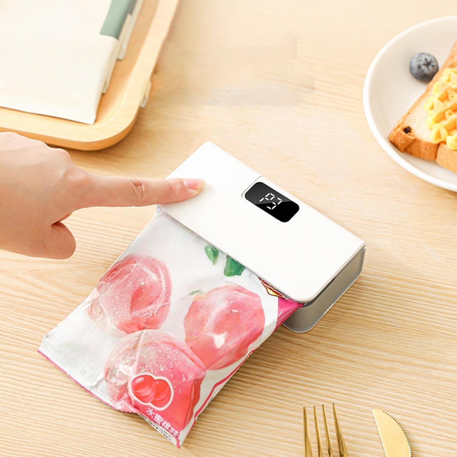 Beutelverschließgerät Mini - Magnetisches Verschließgerät mit sechs Stufen für Lebensmittel,Chipstüten-Verschließgerät - für Küche, Snacks, Sandwiches, Kühlschrank, Reise & Zuhause