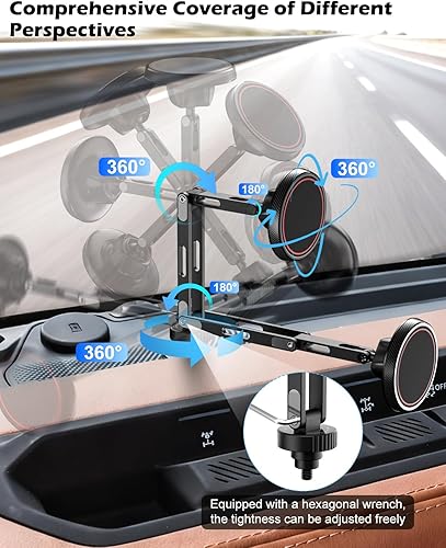 Miniatura 7 de CloudValley Soporte de teléfono para Ford Bronco 2021 2022 2023 2024 24 puertas, sujeción fuerte para MagSafe compatible con iPhone 17 16 15 14 13