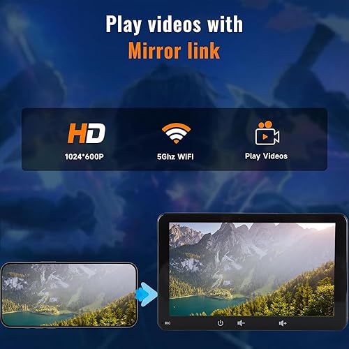 Miniatura 5 de Estéreo portátil del coche,7 pulgadas HD pantalla táctil reproductor multimedia del coche,Soporte Espejo Link Dash Mount Car Screen, Soporte