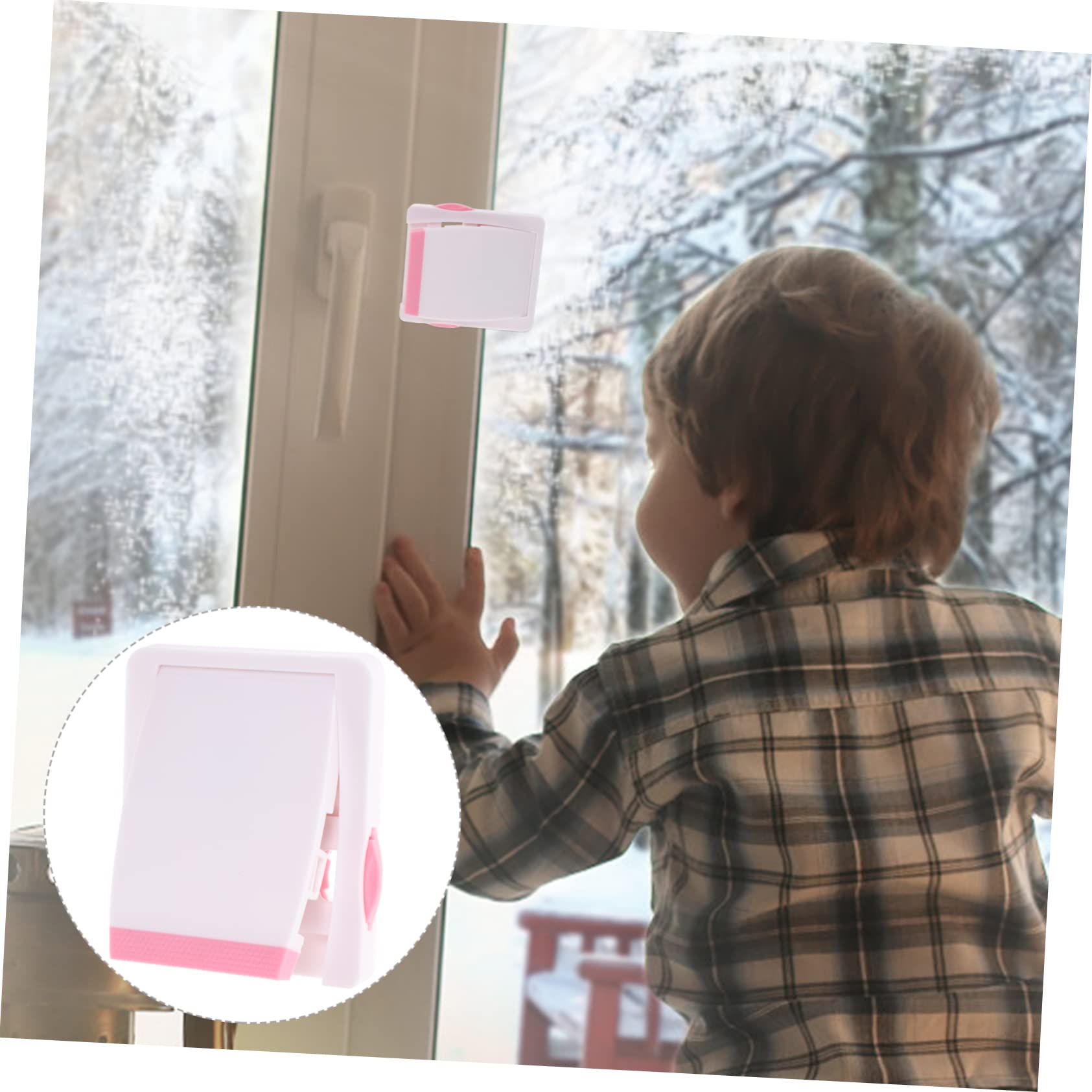 TOYANDONA 5 Piezas Cerradura De Seguridad De La Ventana Puerta a Prueba De Niños Bloqueo De Seguridad Para Niños Patio Corredizo Pegamento Puerta Infantil Ventana Deslizante Bebé