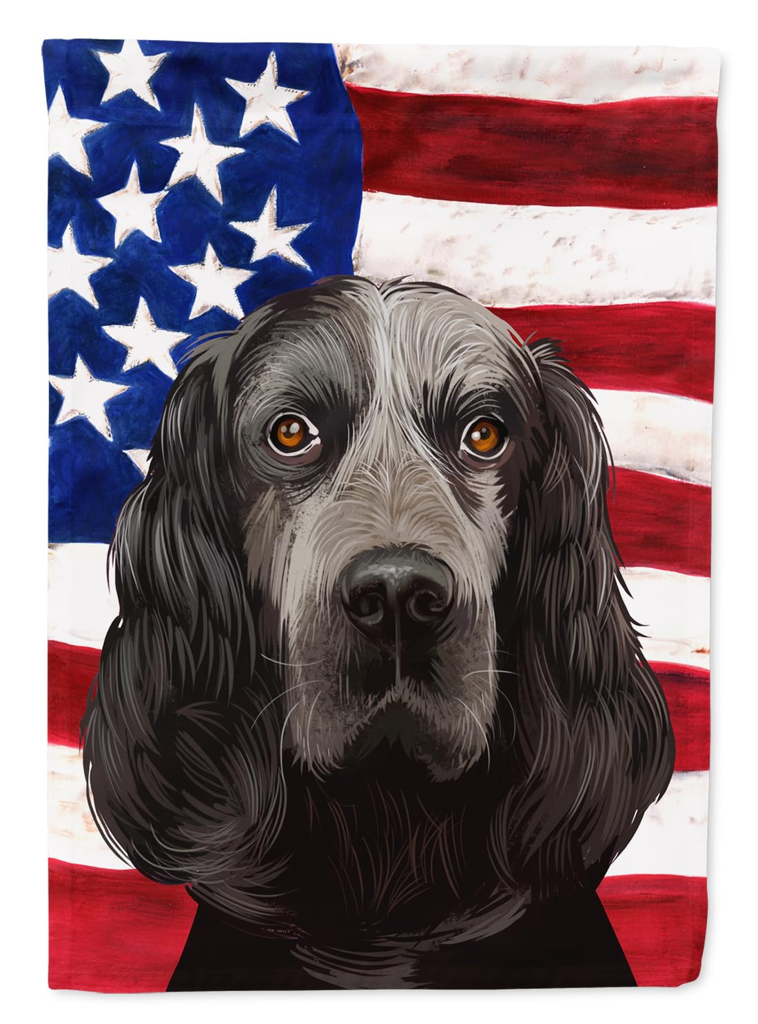 Drapeau américain Picardie Spaniel idéal pour décorer le jardin fleuri