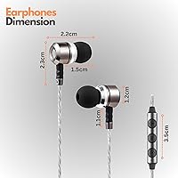Vista 9 de Sephia SP3060VC - Auriculares con cable y micrófono, auriculares intrauditivos con graves profundos y aislamiento de ruido, controladores de 10mm