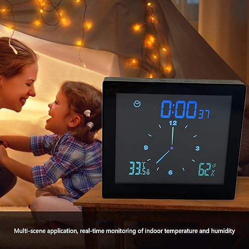 Miniatura 9 de Alvinlite Reloj de ducha resistente al agua, reloj digital de baño con alarma de temperatura interior, pantalla LCD grande, temporizador de pared de