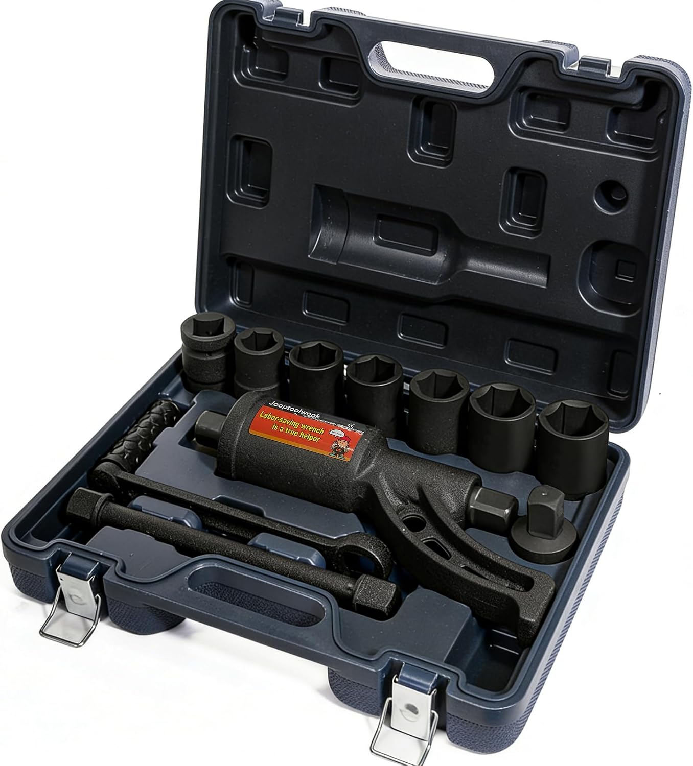 Jooptoolwook Torque Multiplier, 11 pc 1" Drive Heavy Duty Torque Multiplier Wrench Set with Cr-v Socket (24mm to 38mm), 6800 Nm 1:68 Labor Saving Lug Nut Remover for Semi Trucks RVs Buses