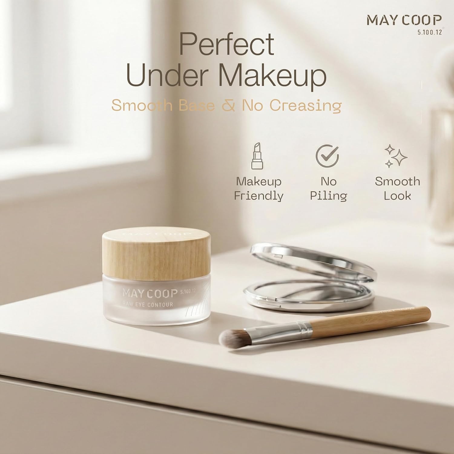 MAY COOP Raw Eye Contour | Korean Eye Cream with Sugar Maple Extract & Peptides, Hydrating Cream Contour for Daily Care, Lightweight Formula for Sensitive Skin, 0.67 fl oz - Image 4