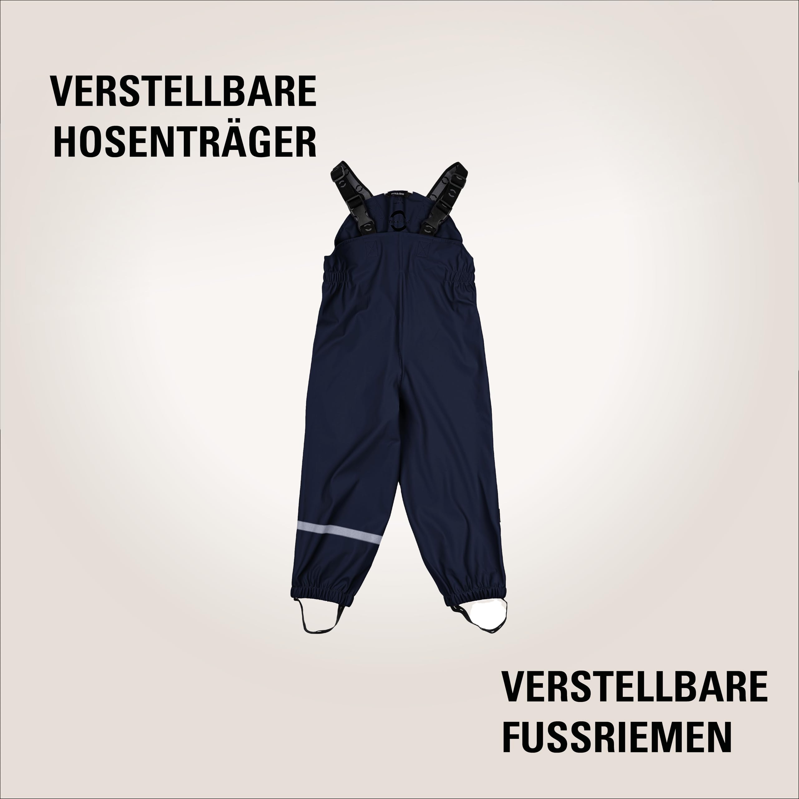 Mikk-line Pantalones de lluvia para bebé, impermeables y resistentes al viento, para niñas y niños, ideales para la lluvia y el barro, pantalones de barro para niños con tirantes ajustables