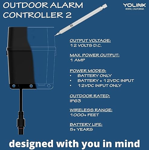 Miniatura 6 de Controlador de alarma para exteriores 2, controlador de sirenaalarmarelé alimentado por batería, salida de 12 V CC, rango al aire libre de hasta 14