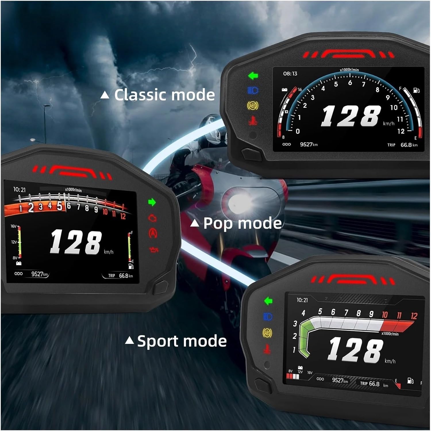 Motorcycle Speedometer Gauge Tachometer for Motorcycle Digital Odometer for 2 4 Cylinders Moto Dashboard Gauge Signal