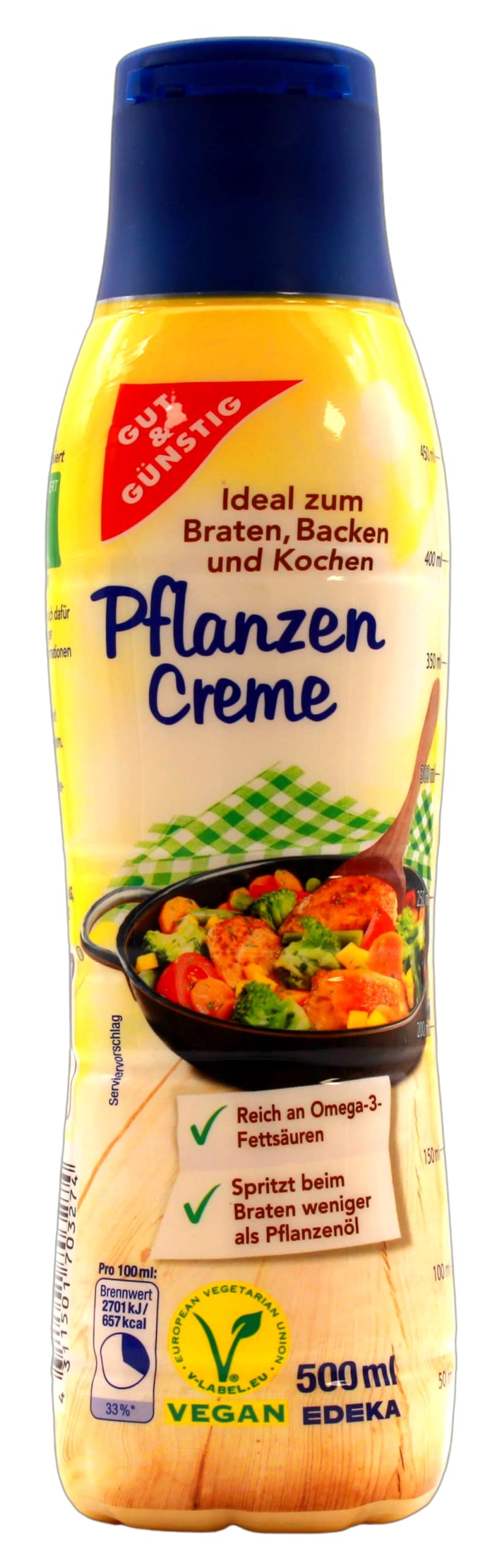Gut & Günstig Pflanzencreme vegan, 12er Pack (12 x 500ml)