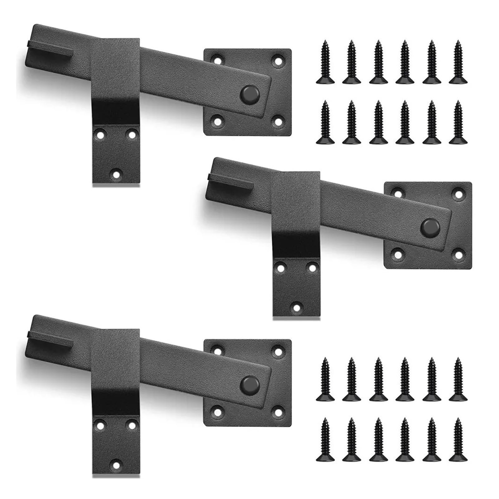 Strafbrg One Color 3Pcs Barn Door Flip Latch Lock Heavy Duty Farm Fence Hardware,Smooth Gliding