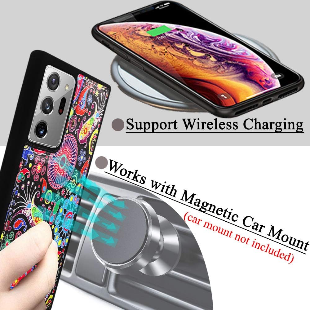 MEFON Galaxy Note 20 Ultra Case Wallet Detachable, Wireless Charging Compatible, Durable Slim, Magnetic Detachable Flip Cover Leather Folio Phone Cases for Samsung Galaxy Note 20 Ultra (Paisley 2)