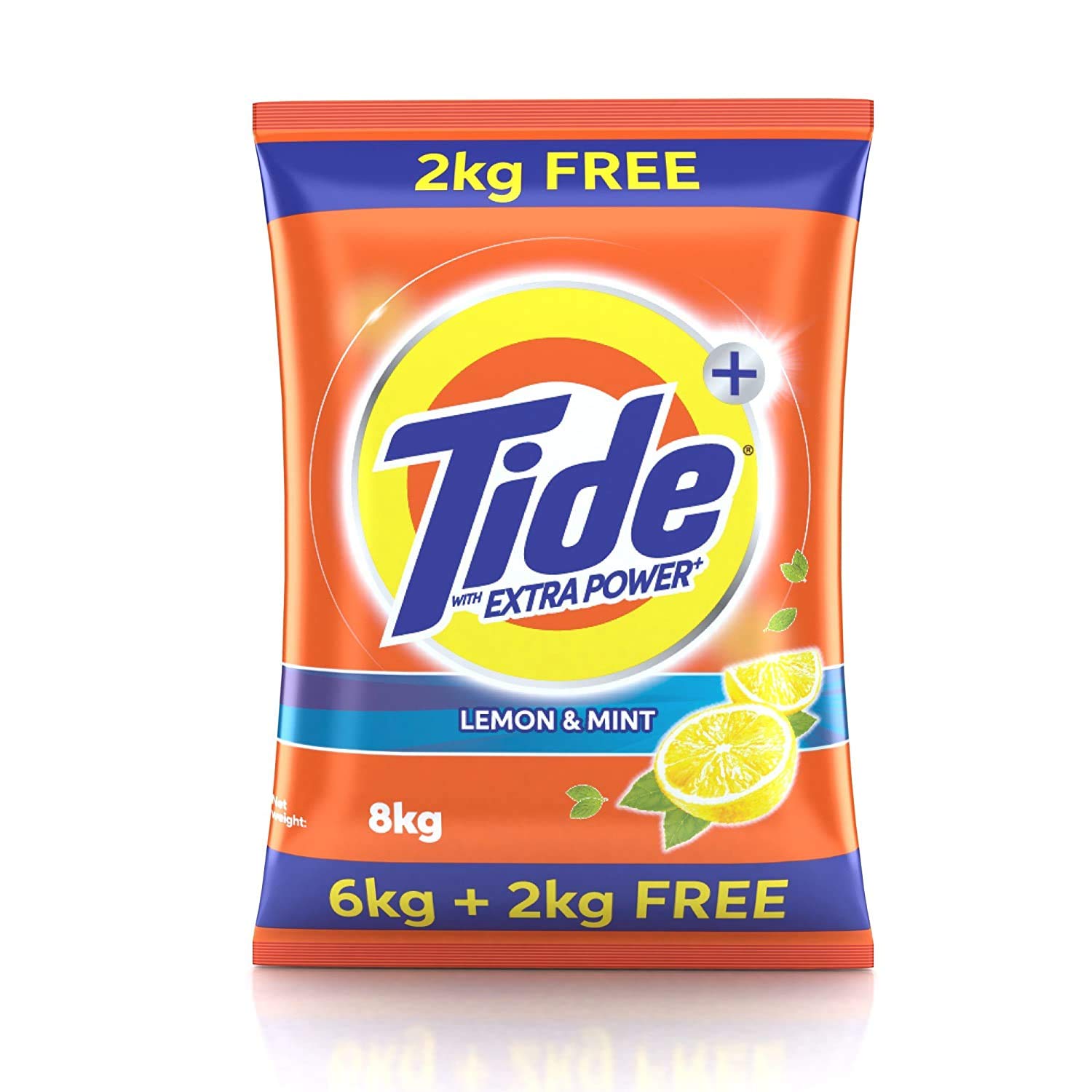 Plus Extra Power Detergent Washing Powder - 6 kg + 2 kg Free = 8kg (Lemon and Mint) (NORTH)