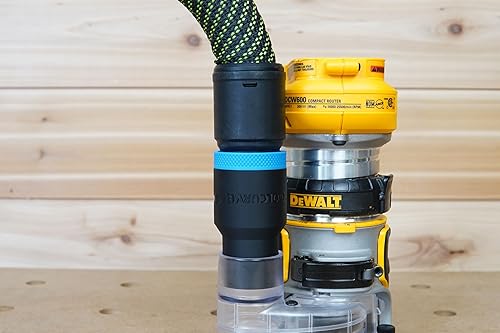 Adaptador de manguera compatible con manguera Festool de 1.063 in a enrutador Dewalt Trim