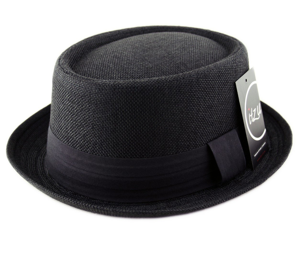 Pork Pie Trilby Fedora Chapeau en toile de jute unisexe pour adulte Style Breaking Bad Heisenberg