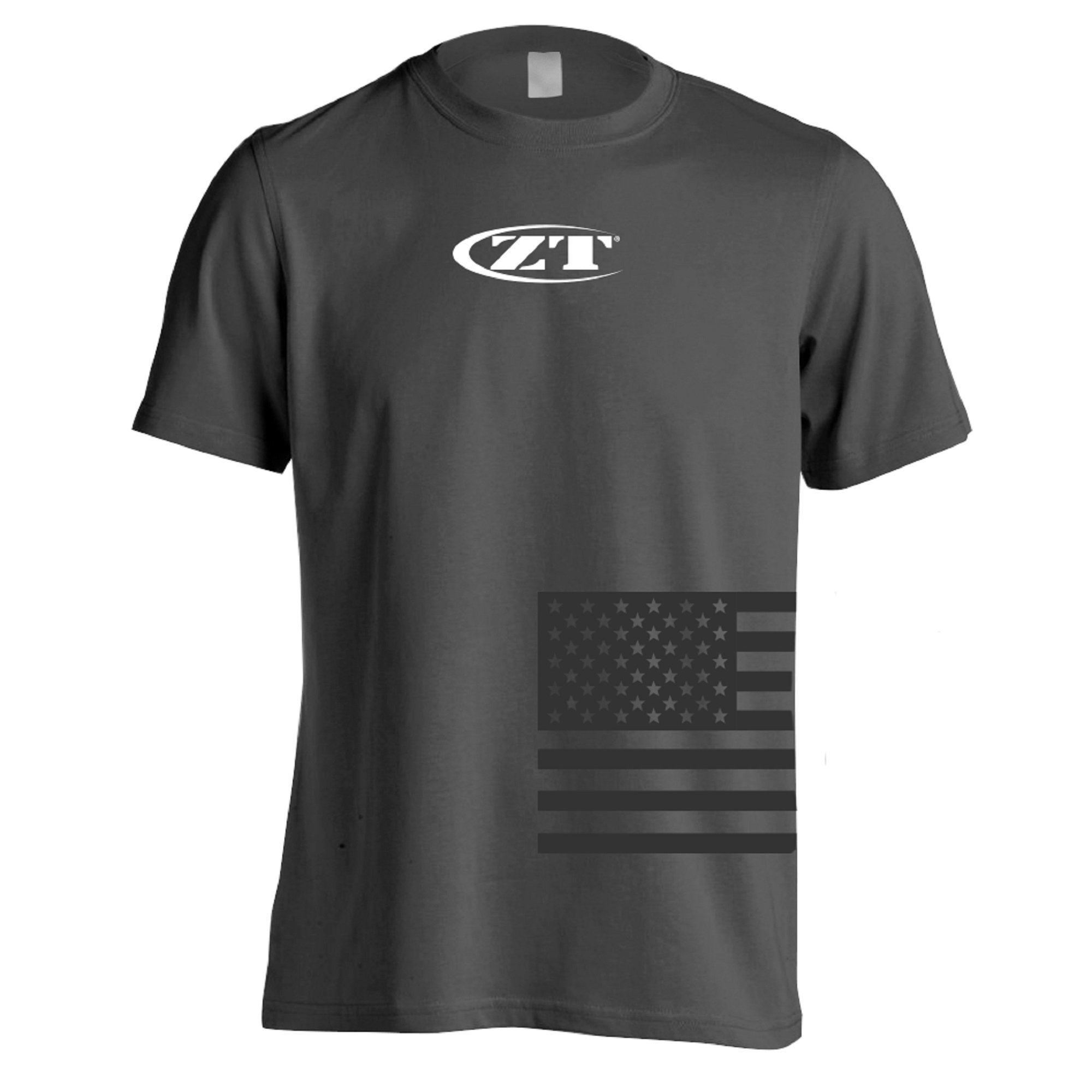 Zero ToleranceLarge Charcoal Tee; Available in a Variety of Sizes; Dark Charcoal Gray Tee is Made of 100% Pre-Shrunk Cotton, Shoulder-to-Shoulder Taping, Double-Needle Stitching and Lay-Flat Collar